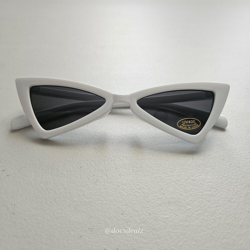 Petals and Peacocks Mod Style White Sunglasses